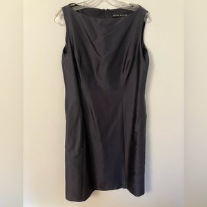 RALPH LAUREN grey size 14 cotton/silk dress